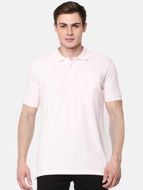 

Unibro Men Pink Polo Collar Slim Fit T-shirt