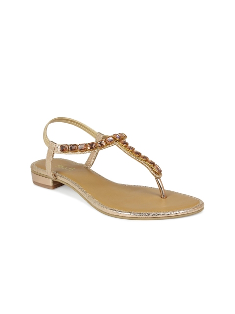

Inc 5 Gold-Toned Block Sandals