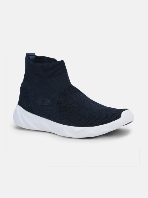 

Lotto Men Navy Blue Textile High-Top Training or Gym Non-Marking Shoes