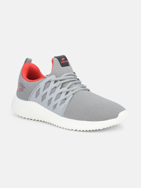 

Lotto Men Grey Mesh Running Non-Marking Shoes