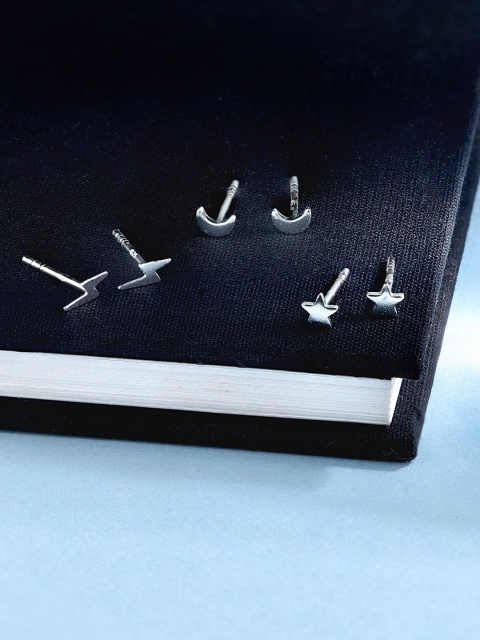 

Accessorize Silver-Plated Set Of 3 Sterling Silver Studs