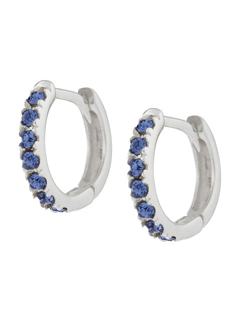 

Accessorize Blue & Silver-Toned Circular Hoop Earrings
