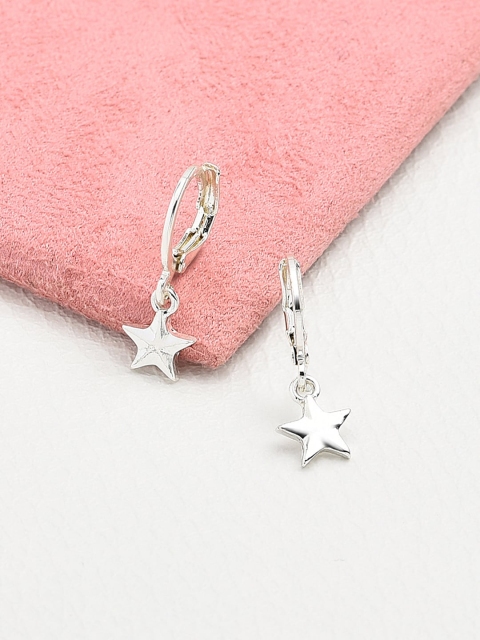 

Accessorize Silver-Toned Star Shaped Drop Earrings