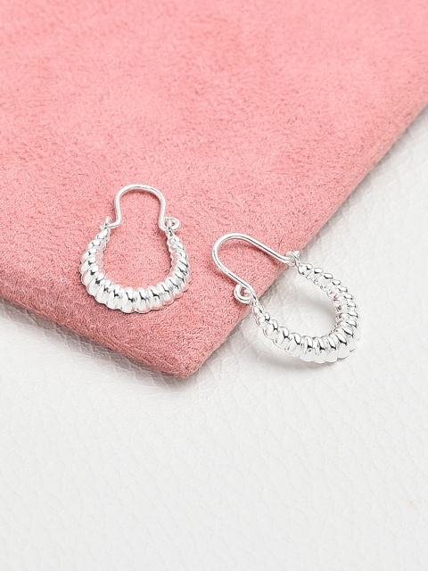 

Accessorize Silver-Plated Sterling Silver Geometric Hoop Earrings