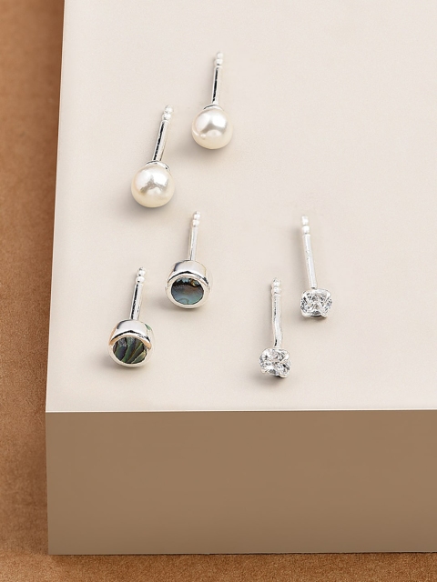 

Accessorize Silver-Toned Geometric Drop Earrings
