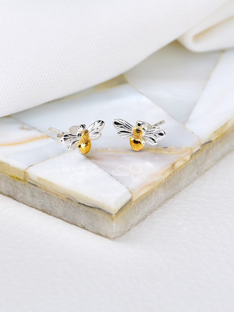 

Accessorize Silver-Toned Bee Studs Earrings