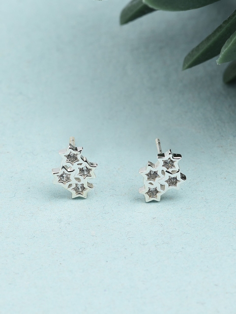 

Accessorize Silver-Toned Star Shaped Studs Earrings