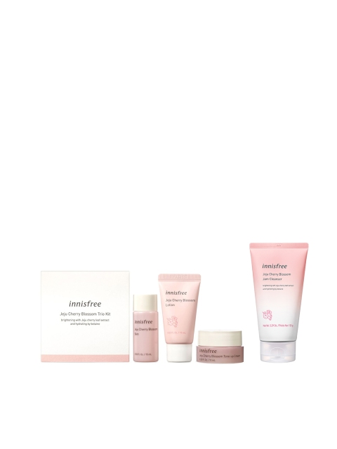

Innisfree Set of Jeju Cherry Blossom Jam Cleanser & Trio Kit, Pink