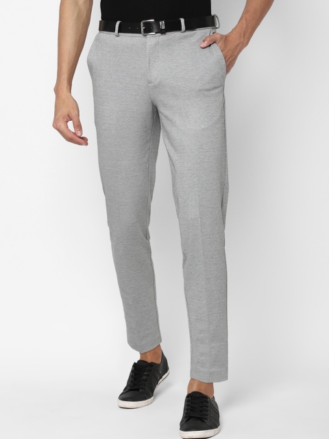 

Allen Solly Men Grey Printed Slim Fit Trousers