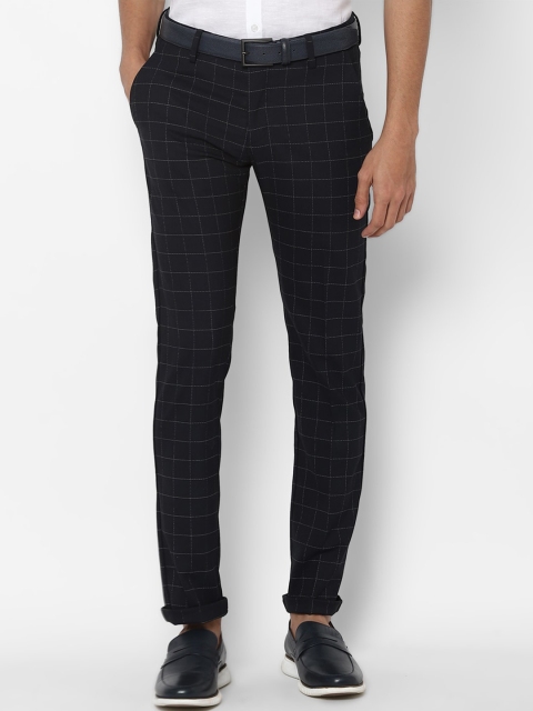 

Allen Solly Men Black Checked Slim Fit Trousers