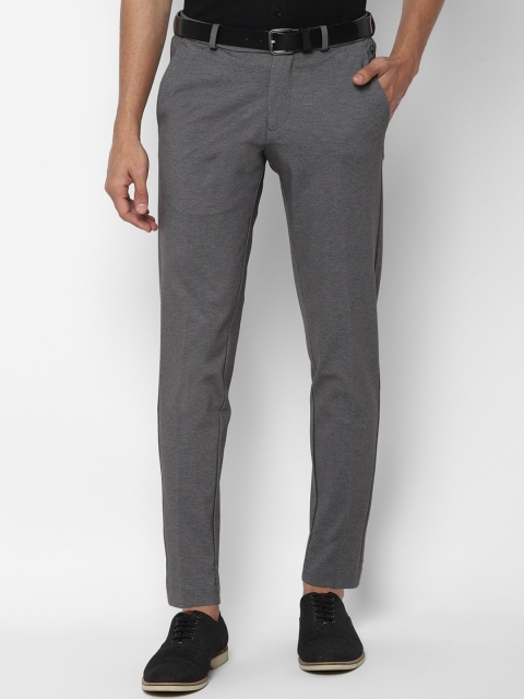 

Allen Solly Men Grey Printed Slim Fit Trousers