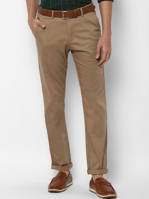 

Allen Solly Men Khaki Textured Trousers