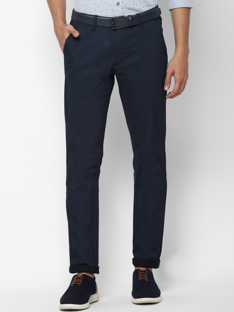 

Allen Solly Men Navy Blue Slim Fit Trousers