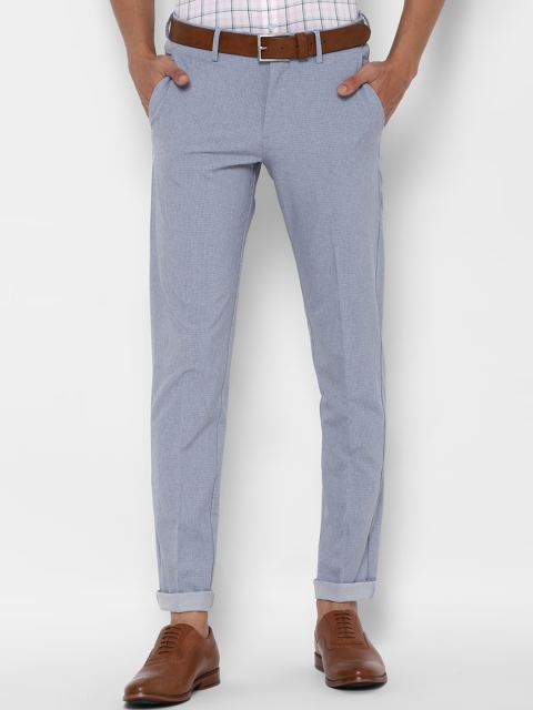

Allen Solly Men Blue Solid Slim Fit Regular Trousers