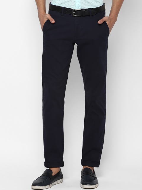 

Allen Solly Men Navy Blue Slim Fit Trousers