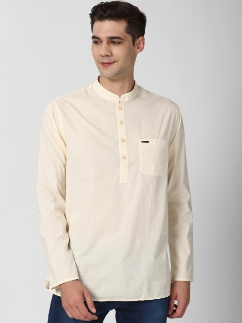 

Peter England Men Cream-Coloured Kurta