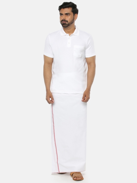 

Unibro Men White T-shirt with Dhoti Pants
