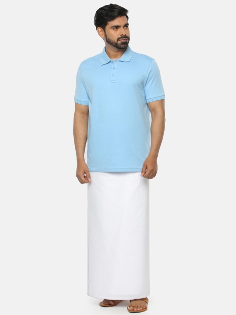 

Unibro Men Blue & White T-shirt with Dhoti Pants