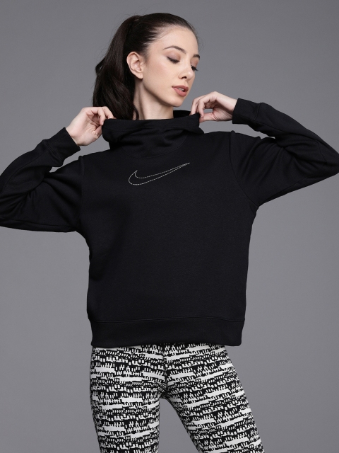 

Nike Women Black Printed NSW FLC GX FNL HOODIE FTR Sweatshirt