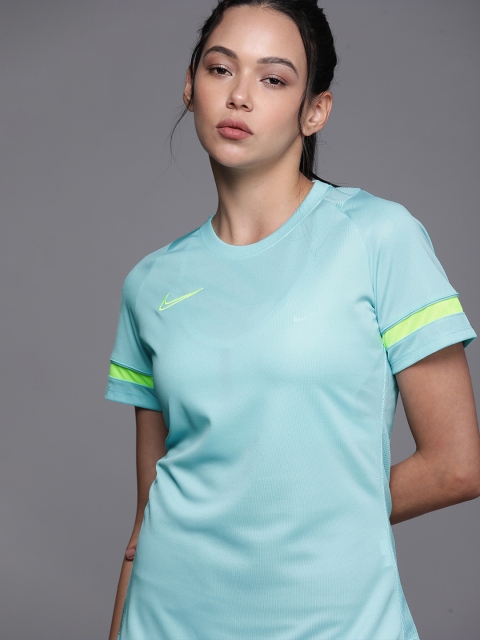 

Nike Women Blue Dri-Fit Football Tshirt