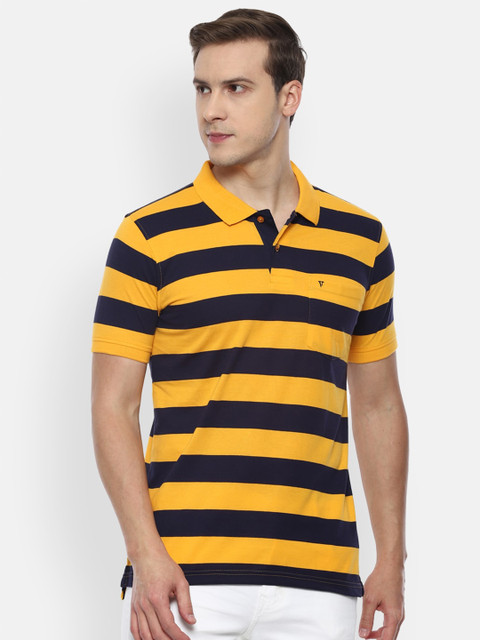

Van Heusen Sport Men Yellow & Black Pack Of 2 Colourblocked Polo Collar T-shirt
