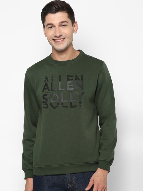 

Allen Solly Men Olive Green Printed Sweatshirt