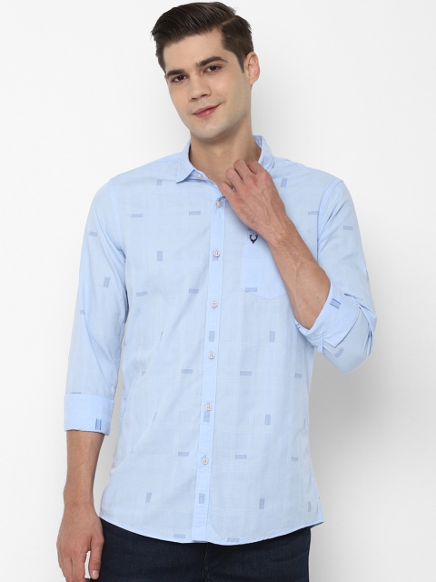 

Allen Solly Sport Men Blue Opaque Printed Pure Cotton Casual Shirt