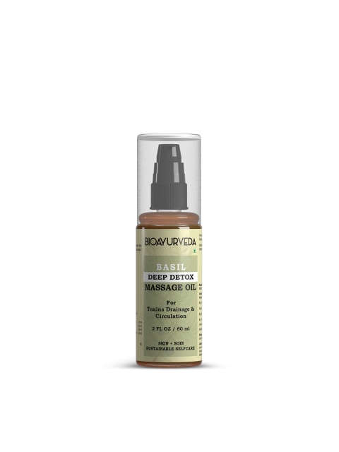 

BIOAYURVEDA Basil Deep Detox Massage Oil 60ml, Green