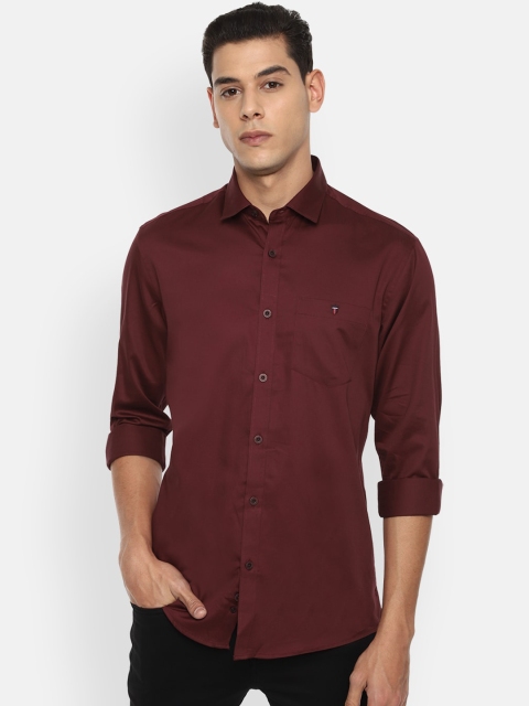 

Louis Philippe Jeans Men Maroon Slim Fit Opaque Casual Shirt