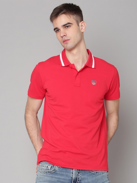 

GANT Men Red Polo Collar Pure Cotton T-shirt
