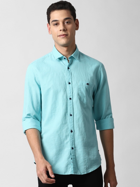

Peter England Casuals Men Blue Slim Fit Opaque Casual Shirt