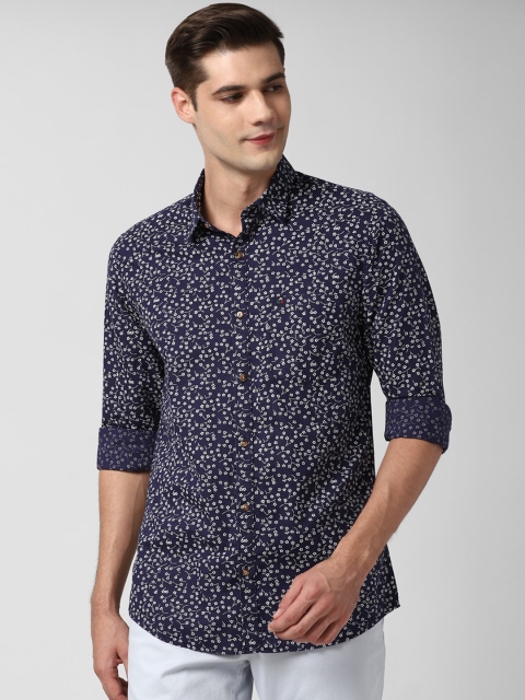 

Peter England Casuals Men Navy Blue Slim Fit Floral Opaque Printed Casual Shirt