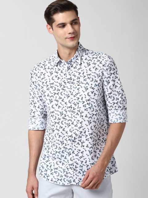 

Peter England Casuals Men White Slim Fit Floral Opaque Printed Casual Shirt