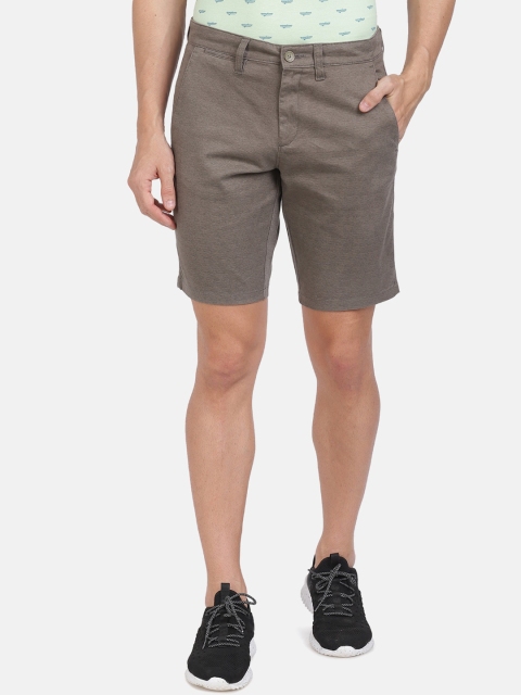

Crocodile Men Olive Green Slim Fit Regular Shorts