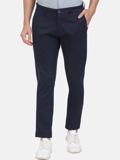 

Crocodile Men Navy Blue Slim Fit Trousers