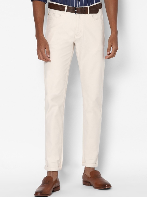 

Allen Solly Sport Men Cream-Coloured Slim Fit Trousers