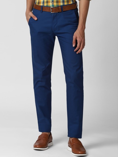 

Peter England Casuals Men Navy Blue Slim Fit Trousers