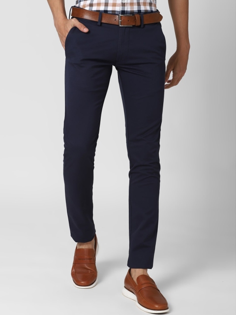 

Peter England Casuals Men Navy Blue Skinny Fit Trousers