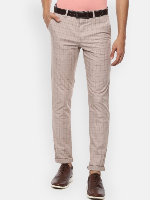 

Van Heusen Sport Men Beige Checked Slim Fit Trousers