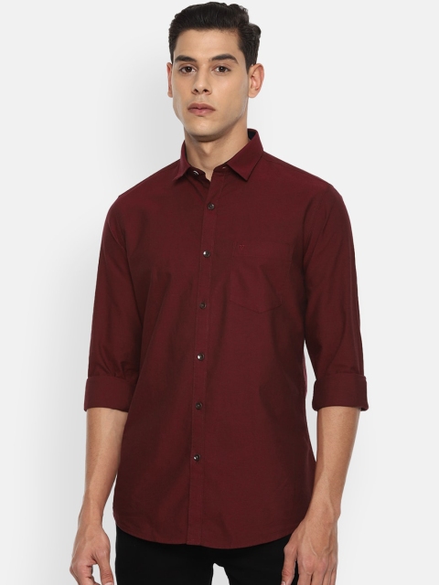 

Van Heusen Sport Men Maroon Slim Fit Opaque Pure Cotton Casual Shirt