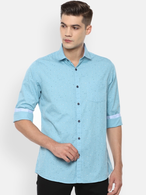 

Van Heusen Sport Men Blue Slim Fit Opaque Printed Casual Shirt