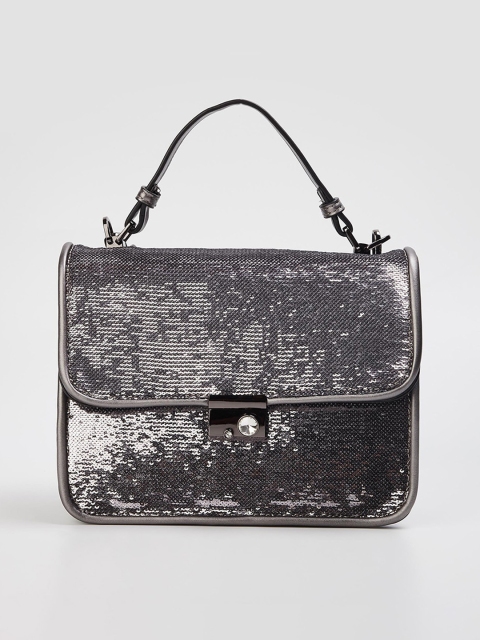 

CODE by Lifestyle Black Embellished Structured Satchel