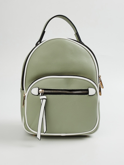 

Ginger by Lifestyle Green Structured Satchel with Tasselled