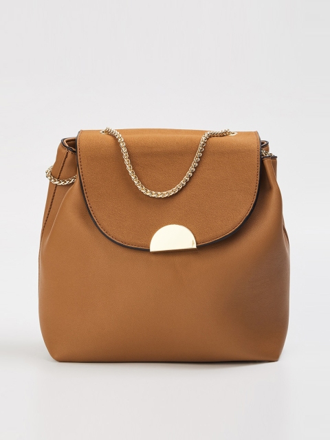 

Ginger by Lifestyle Tan Structured Sling Bag