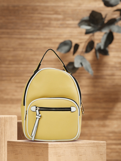 

Ginger by Lifestyle Yellow Structured Sling Bag