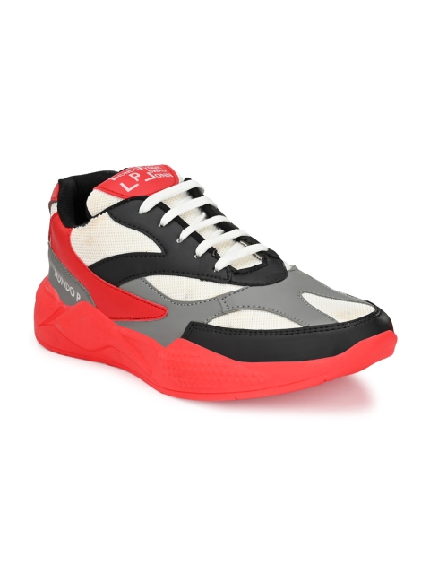 

Hundo P Men Red Colourblocked Sneakers