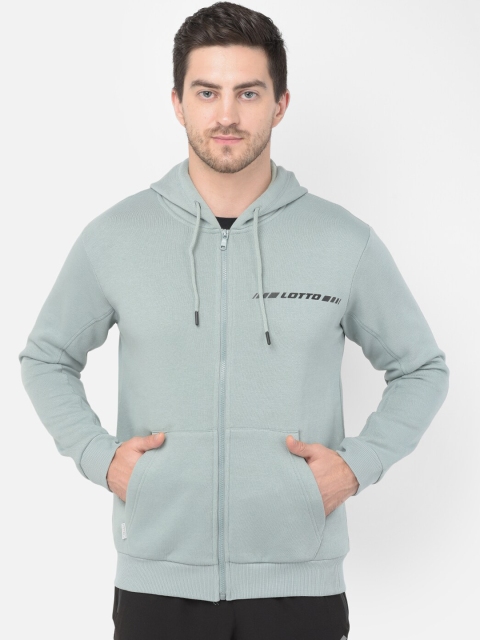 

Lotto Men Green Hooded Sweatshirt