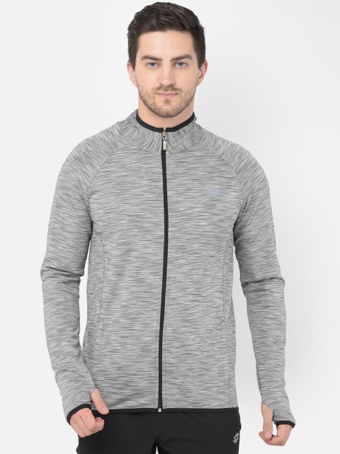 

Lotto Men Grey Self Design Sporty Jacket