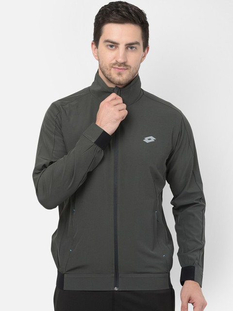 

Lotto Men Grey Solid Sporty Jacket