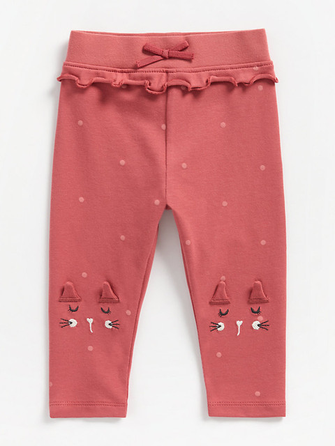 

mothercare Girls Pink 3D Cat Details Leggings